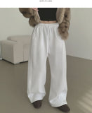 Two-Way Thick Brushed Cut Jogger Wide Banding Pants