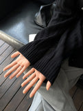 Moss V-neck ribbed cardigan