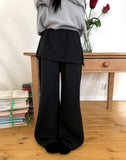 [Brushed] Gahi Layered Short Skirt Bootcut Pants