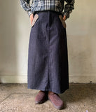 Binny non-fade banding color matching pocket long skirt