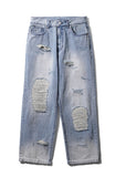 Heavy Destroyed Denim Pants