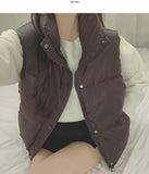 High-Neck Matte Padding Vest