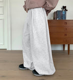 [unisex] Endo banding string pin tuck wide training pants