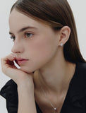 Essence Silver Tria Pave Earrings