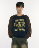 Raglan Two-Tone Knit Pullover