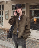Flip Belt Crop Bomber Jacket