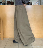 Puin pintuck cotton balloon wide pants