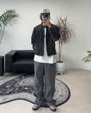 Shard biker denim jacket