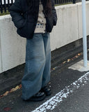 Put Washing Denim Wide Balloon Pants