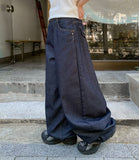 Tenden Stud Raw Denim Balloon Wide Pants