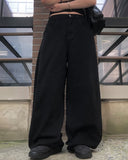 Glen Side Snap Wide Cotton Pants