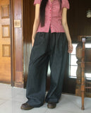 Tenshi Non-Fade Raw Fabric Two-Way Pin Tuck Banding Pants