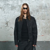 SICKLE BIKER DENIM JACKET