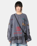 Racing pigment dyeing over long sleeve