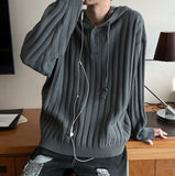 Ribbed Hooded Warmer Knit