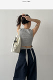 Strap Ribbed Sleeveless