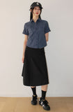 BUTTON WRAP PLEATS SK
