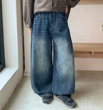 Misone Washing Denim Wide Pants