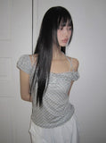 Swen Check Halter Blouse
