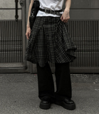 Checked gored hul skirt