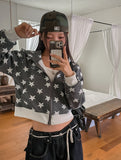 More Than Star Color Matching Two-Way Crop Hood Zip-Up