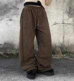 [Plan/Two Way] Poa Winter Brushed Corduroy Side Pin Tuck Training Pants