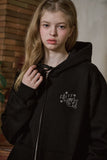 Fairy Angel Embroidered Hood Zip-Up