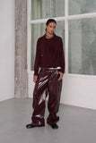 Patent leather pants