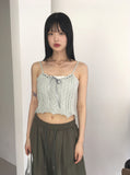 Horon Ribbon Cable Knitwear Sleeveless Top