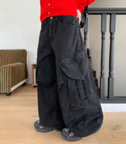 [unisex] Heromi Heart Balloon Wide Denim Pants