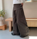 Paylin Layered Wrap Skirt Wide Pants
