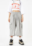 Maxi cargo wide sweat capri pants