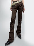 Pocket brown boot cut pt