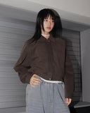 Wicon Collar Cotton Crop Short Jumper Jacket