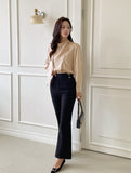 Credi Satin Tie Shawl Blouse