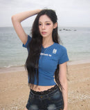 Heim Lettering Number Slim Short Sleeve T-shirt