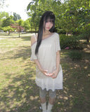 [MADE] Doen Lace Off-Shoulder Short Sleeve T-Shirt