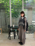 Chmero Gradation See-Through Crop Knit