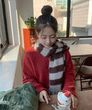 Genif Raglan Round Button Knit