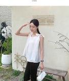 Luxury One Ribbon Strap Halter Neck A-Line Sleeveless Blouse