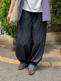 Silin Cut Balloon Wide Denim Pants