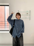 [unisex] Billmon Seersucker Stripe Over Shirt