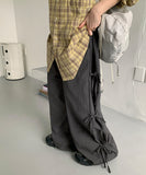[BAONHAUS] Lubena Nylon Ribbon Banding Pants