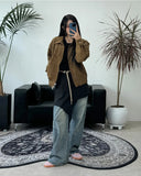 Leiti Dart Wrinkle Denim Pants