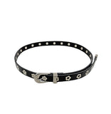 Flower Eyelet Cowhide Western Belt