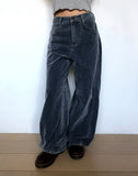 Belan Velvet Curved Denim Pants