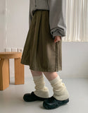 Lissu Pintuck Cotton Midi Skirt