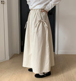 Dinku Banding Ribbon Long Skirt