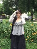 Take See-Through Linen Knit Long Sleeve Cardigan