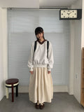 [BAONHAUS] Mitun Cut Banding Balloon Long Skirt